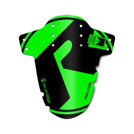 Riesel Design Mudguard Criss:Cross Fahrrad Schutzblech vorn inkl. Kabelbinder/Fahrrad Spritzschutz für Cyclo Cross und Gravel Bike/Schutzblech vorne für Gabel - red (Green)