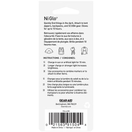 GEAR AID Key Ring 91504 Ni Glo Gear Marker Yellow, yellow