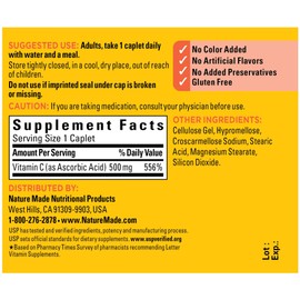 Nature Made Vitamin C 500 mg Caplets, 100 Count to Help Support the Immune System? (Pack of 3)