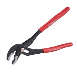 Slip Joint Pliers, HOUSERAN Water Pump Pliers, 10 Inch Groove Joint Pliers, Wrench Pliers with Comfort Red Grips, CRV Tongue and Groove Pliers for Home Repair, Gripping, Nuts, Bolts, Pipe & Fittings