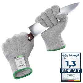 Twinzee® Cut Resistant Gloves, Extra Powerful, Level 5 Protection, Food Safe, EN 388 certified, 1 Pair, large
