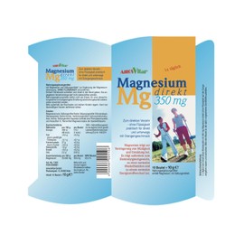 AMOSVITAL Magnesium direkt 350mg 10er Packung - zum Direktverzehr ohne Wasser (5 Packungen)