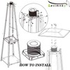 Patio Heater Burner Emitter Screen & Base 4-Sided Pyramid Patio