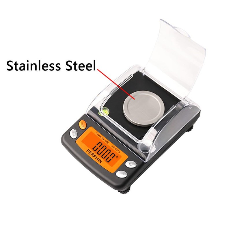 TOPWEIGH Milligram Scale, Dual Powered, Large Display, mg Scale, Adjustable