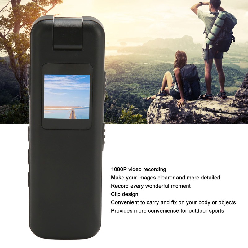Back Clip Video Recorder 1080P Infrared Night Vision Support Standard