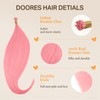 Doores Itips Human Hair Extensions - Peach Pink, 14 Inch,