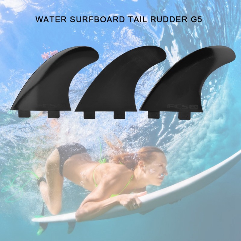 Tri Fin Thruster Set Nylon Plastic Surfboard Fins FCS Single