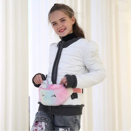Girl’s Unicorn Fanny Pack - Cute Kids Travel Waist Bag - Crossbody Belt Bag Sport Running Camping Trip