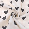 Elerevyo Women's Heart Printed Cotton Linen Scarves, Cute Retro Lace