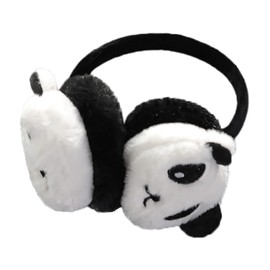 YJZQ Kids' Girls' Lovely Plush Earmuff Thermal Ear Cover With Glittering Rabbit Ears Soft Velvet Ear Muff Warmer Wrap Winter for Children (Panda)