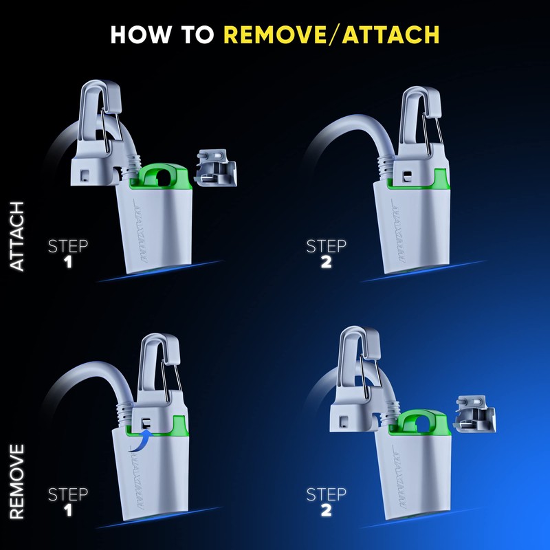 Maximm 360° Rotating Flat Plug Extension Cord 10 ft White,