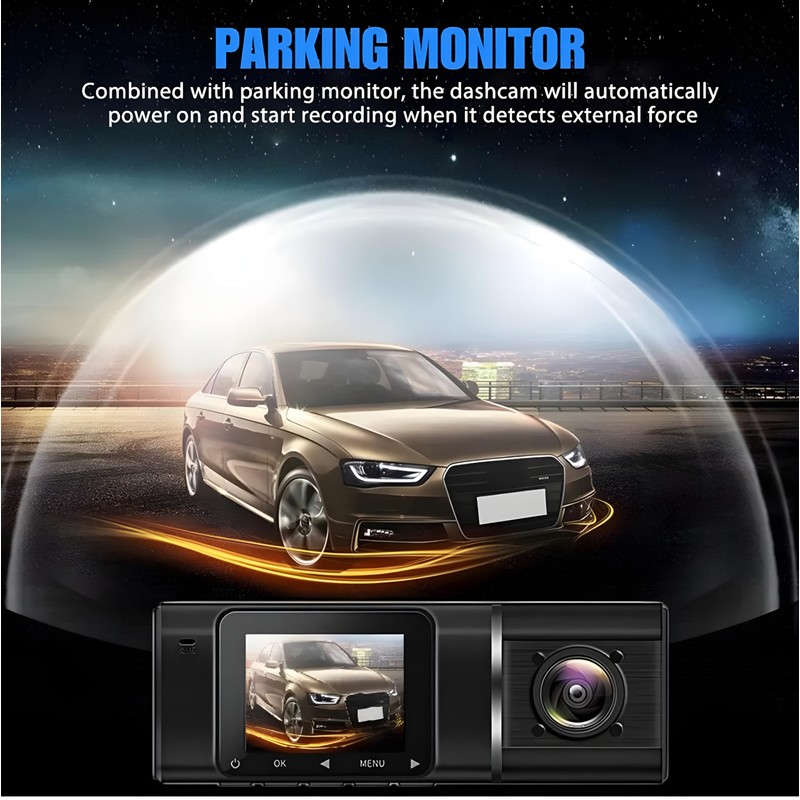 Dual Dash Cam FHD 4K 1080P WiFi Front and Inside