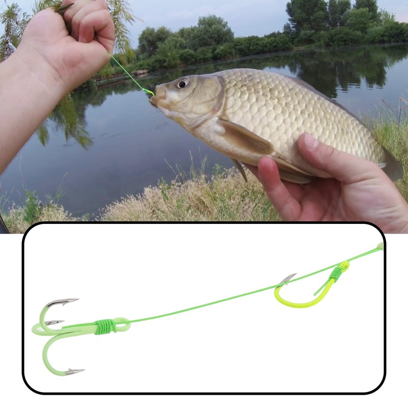 Briny River 10Pcs 12# Carp Fishing Spring Feeder Hooks Bait
