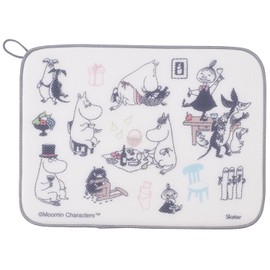Skater KM1-A Dish Drying Mat, Dish Drainer, 12.2 x 16.1 inches (31 x 41 cm), Moomin