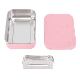 Stainless Steel Lunch Box 850ml Leakproof Sealed Bento Box with Movable Divider for School Office Picnic Pink