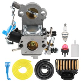 CARBBIA 544883001 Carburetor with Tune up Kit Compatible with Husgvarna 455 455E Rancher 460 Gas Chainsaw 461 Compatible with Jonsered CS2255 Chainsaw WTA-29 544 88 83-01 with 537255701 Air Filter