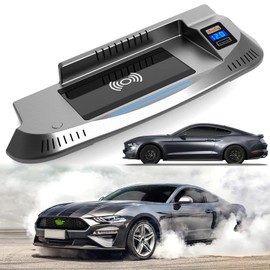 inBEKEA Car Wireless Charger Mount Fit for Mustang 2015-2021 Center Console Accessory Panel, Output of 15W QC 3.0 Fast Charging USB Port for All Qi Phone S21/S20/S10