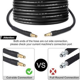 10M Pressure Washer Replacement Hose - Compatible with Karcher K2 K3 K4 K5 K6 K7, Jet Wash Extension Hose with Click Type Plug Quick Connect, for Car Cleaning with Storage Straps
