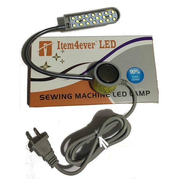 item4ever 20 Led 110v Light Magnetic Mounting Base Working Gooseneck Lamp for Home or Sewing Machine