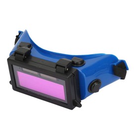 Tonysa Welding Glasses, Solar Car Blackout Eye Mask, Welding Glasses, Not Adjustable Colour Welder Eye Protection Glasses to Protect Your Eyes with UV Protection, Anti-Glare (Blue)