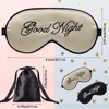 2 Pieces Sleep Mask Silk Eye Mask Easily Adjustable Mask