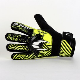 HO Soccer Game Lime Unisex Kids Goalkeeper Gloves, Black/Lime, Size 6