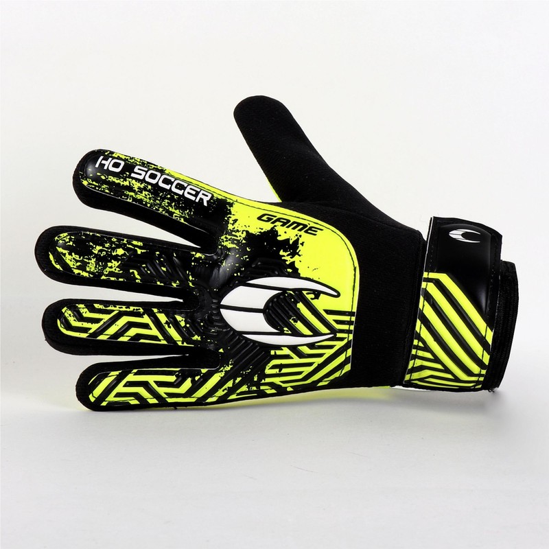 HO Soccer Game Lime Unisex Kids Goalkeeper Gloves, Black/Lime, Size
