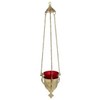 Religious & Catholic Hanging Sanctuary Lamp With Ruby Glass