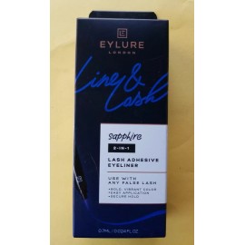 Eylure London Lash Adhesive Eyeliner, Sapphire 2-in-1 Line & Lash 0.7 Oz