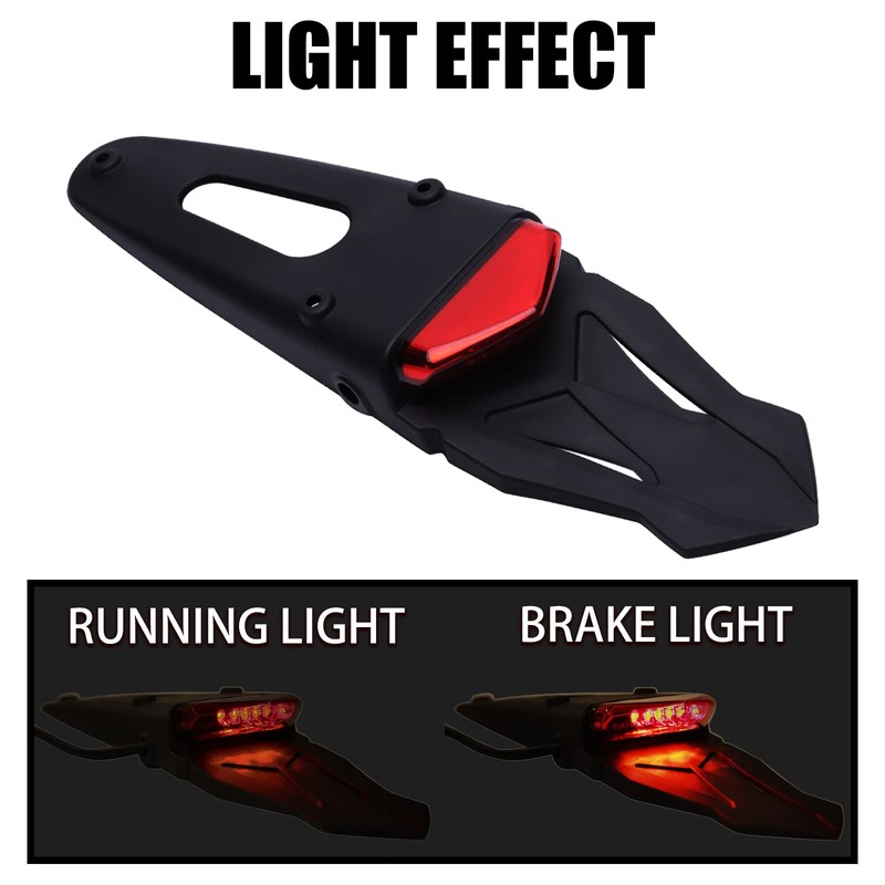 DREAMIZER Rear Fender Red 12V LED Tail Light Brake Lamp