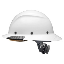 LIFT NEW LIFT SAFETY HDF-15WG DAX FULL BRIM WHITE HARD HAT w/ RATCHET SUSPENSION