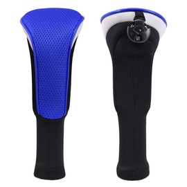 Golf Club Sock Long Neck Mesh Hybrid Putter Headcover Head Covers Interchangeable w/No. Tag (Blue 4pcs)