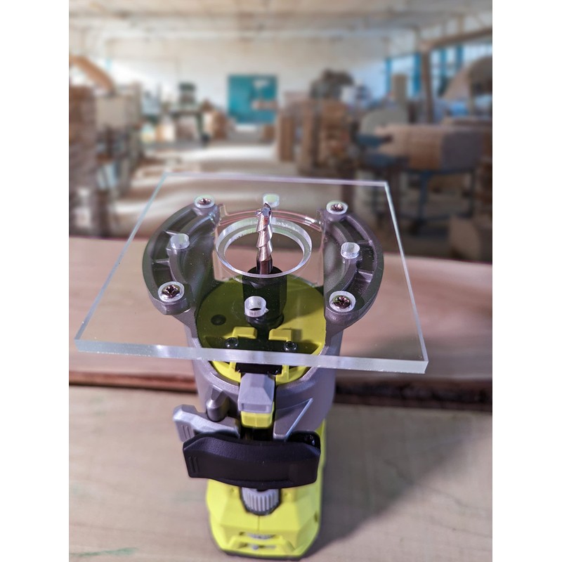 1/4" thick plexiglass base plate for Ryobi one+ PCL424B and