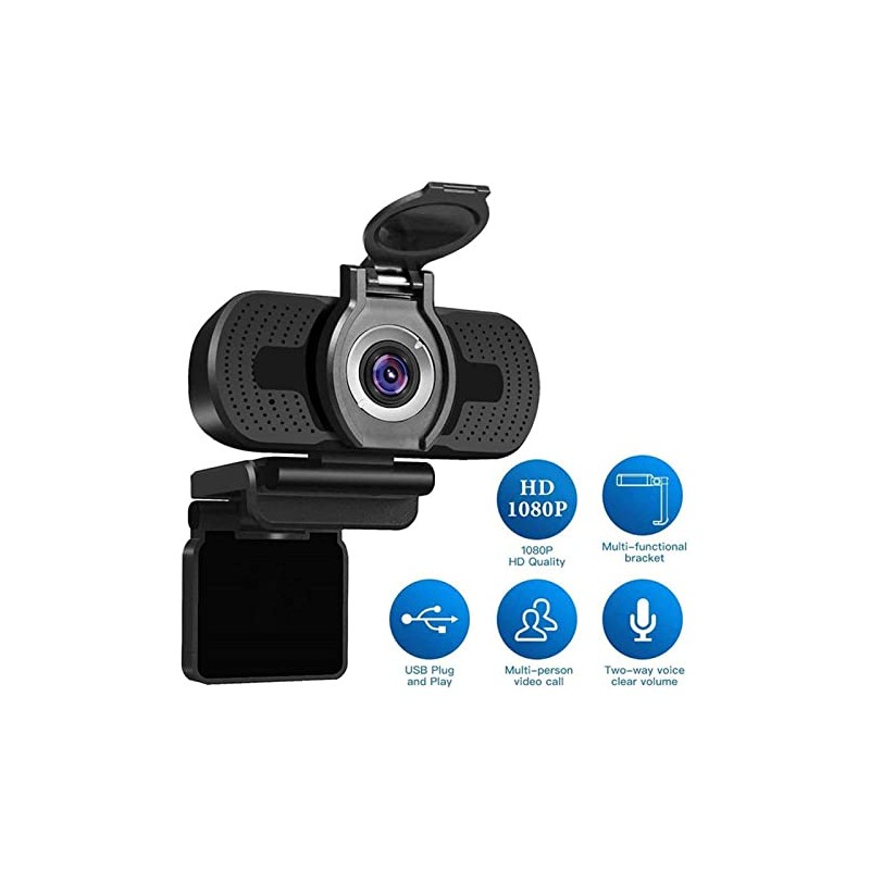 Web Camera USB Web Camera with Microphone HD Webcam Cover