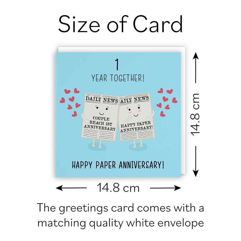 Hunts England - 1st Wedding Anniversary Card - Paper Anniversary