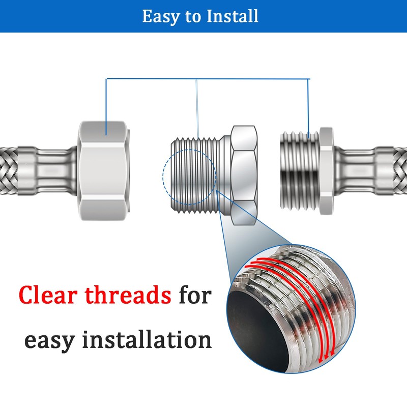 2 bujes de acero inoxidable (3/4"-3/8")