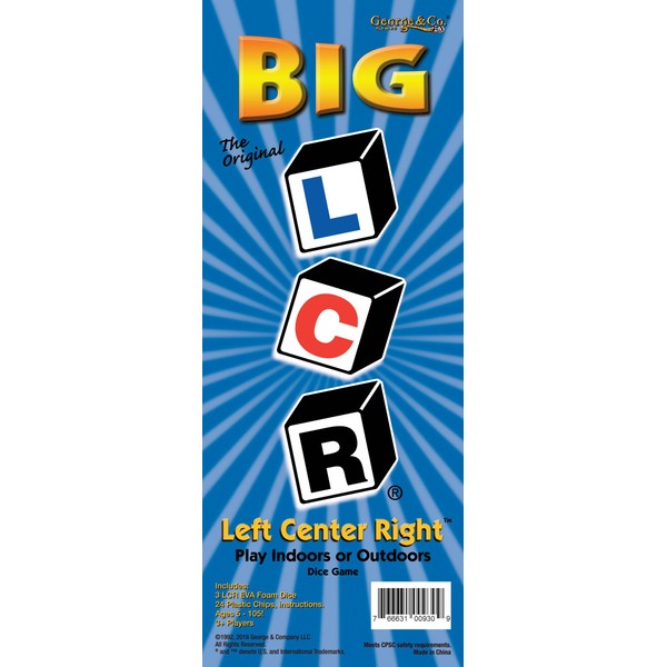 LCR Big Left Center Right™ Dice Game - Zip Bag (Green)