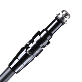 Grafalloy Raven Graphite Golf Shaft for Callaway Drivers with Adapter and Grip Installed - You Choose Ladies, Senior, Regular or Stiff Flex and Choose Grip Size (Stiff Flex, Midsize Grip Size)