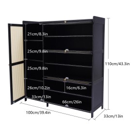 7-tier Shoe Storage Cabinet with Shelves for Entryway, Hallway,Closet