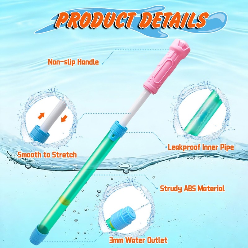 Yrkidstoi Water Squirt Guns for Kids Adults, 6Pack Powerful Soaker
