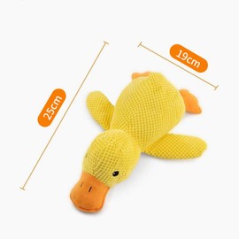 Tasmegol Yellow Calming Duck Toy for Dogs Plush Mellow Puppy Aggressive Chewers