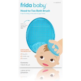 Frida Baby DermaFrida the SkinSoother Baby Bath Brush: Cradle Cap Brush for Babies, Baby Essential for Dry Skin, Cradle Cap Treatment and Eczema