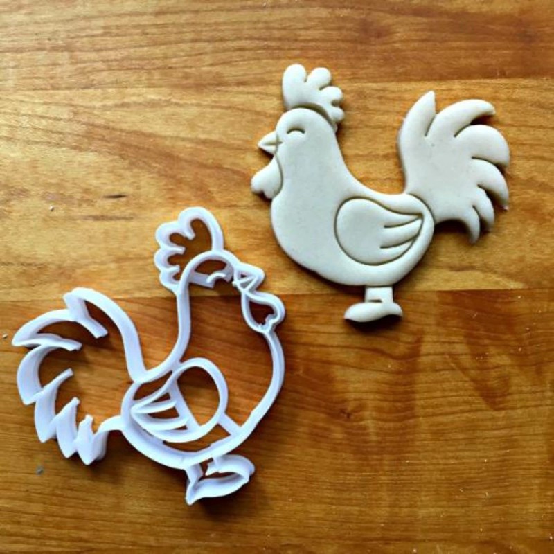 Sweet Prints Inc Rooster/Chicken Cookie Cutter - Dishwasher Safe (5")