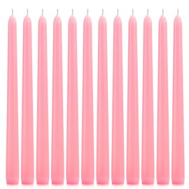 12 Pack Pink Taper Candles - Taper Candles 10 Inch Dripless, Smokeless & Unscented - 8 Hours Long Burning - Tall Candlesticks - Ideal for Weddings, Dinner Parties, Home Decor, Birthday Party