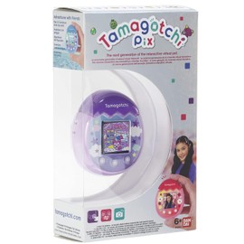 Bandai - Tamagotchi - Tamagotchi PIX - Purple Sky - Virtual Electronic Pet with Colour Display, Touch Buttons, Games and Camera - 42912