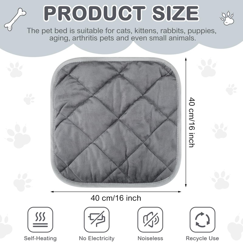 Clysee 4 Pack Self Heating Cat Pad Self Warming Dog