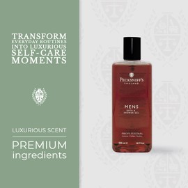 Pecksniff's Men's Luxurious Moisturizing Bath & Shower Gel | Professional Scent, Chypre Scented with Sparkling Citrus, Bergamot, Lemon & Mandarin | Mens Shower Gel | 500ml