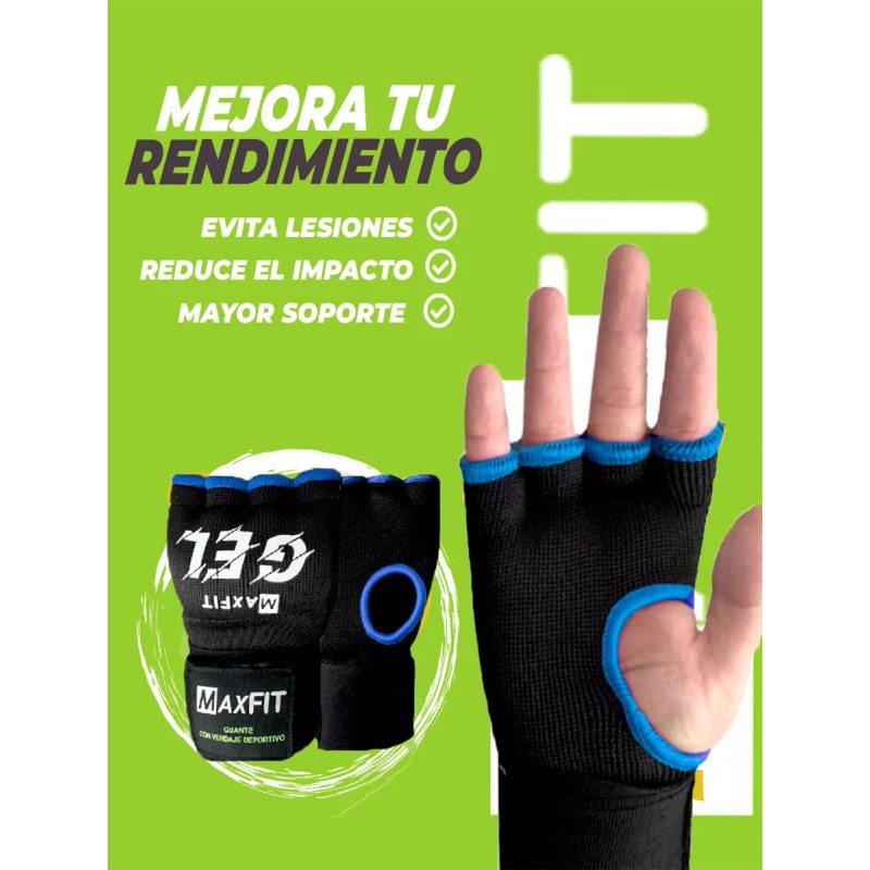 Maxfit Guantes D Boxeo Con Protección De Gel Y Vendaje