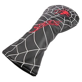 Golf Headcover Driver Cover Wood FW Cover Utility UT Cover with Conversion Doug Spiders Spider Single Piece/3 Piece Set Black (Driver DR, Black)