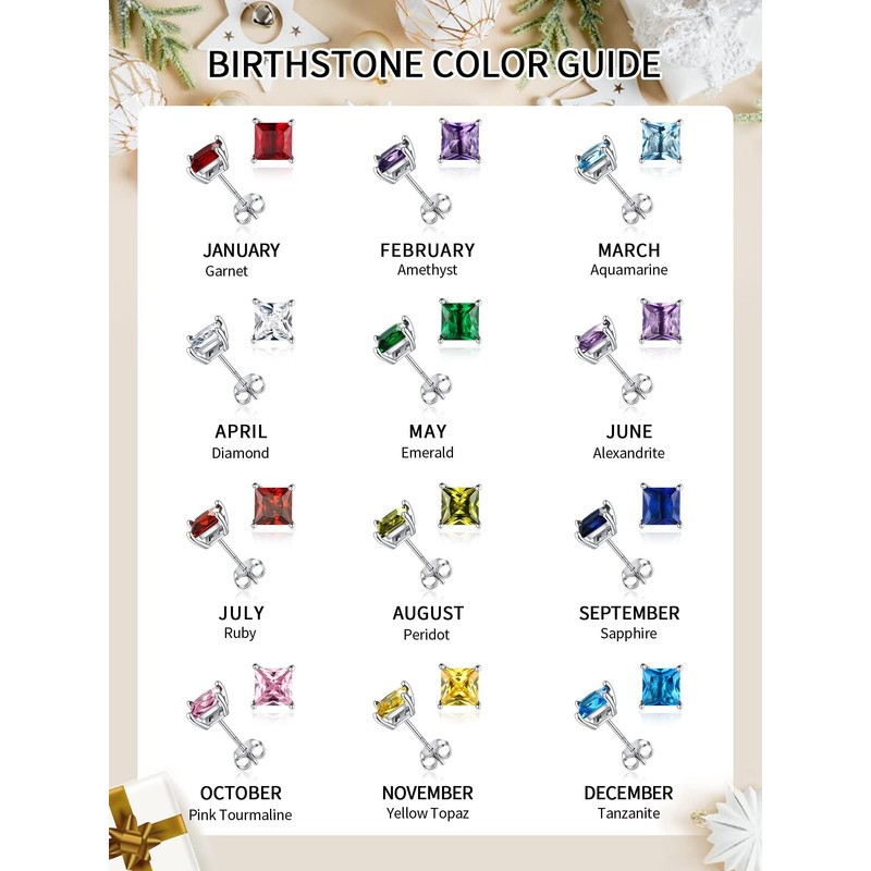 ChicSilver March Birthstone Earrings for Women 925 Sterling Silver Small
